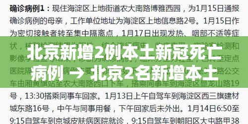 北京新增2例本土新冠死亡病例 → 北京2名新增本土病例行程轨迹公布 北京新增2例本土新冠死亡病例 → 北京2名新增本土病例行程轨迹公布