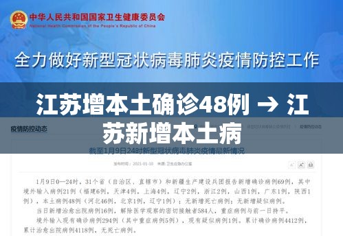 江苏增本土确诊48例 → 江苏新增本土病 江苏增本土确诊48例 → 江苏新增本土病
