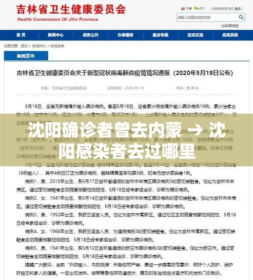 沈阳确诊者曾去内蒙 → 沈阳感染者去过哪里