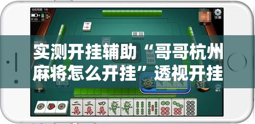 实测开挂辅助“哥哥杭州麻将怎么开挂”透视开挂辅助教程