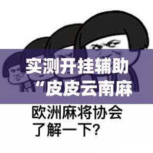 实测开挂辅助“皮皮云南麻将通用挂	”(透视挂)辅助透视教程