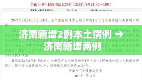济南新增2例本土病例 → 济南新增两例 济南新增2例本土病例 → 济南新增两例