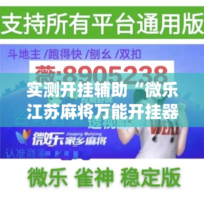 实测开挂辅助“微乐江苏麻将万能开挂器	”(透视挂)辅助透视教程
