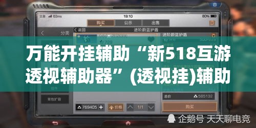 万能开挂辅助“新518互游透视辅助器”(透视挂)辅助透视教程