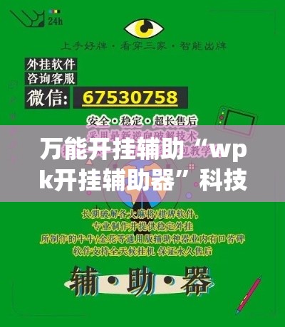 万能开挂辅助“wpk开挂辅助器	”科技辅助神器手机版教程