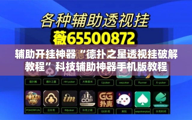辅助开挂神器“德扑之星透视挂破解教程”科技辅助神器手机版教程