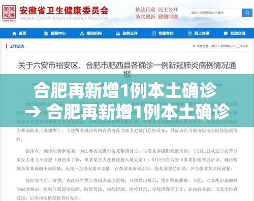 合肥再新增1例本土确诊 → 合肥再新增1例本土确诊病例 合肥再新增1例本土确诊 → 合肥再新增1例本土确诊病例