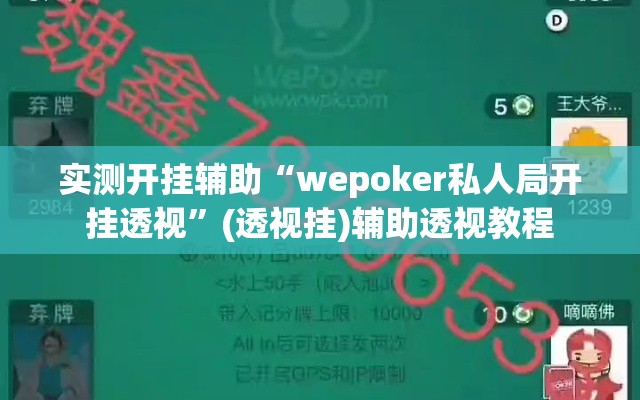 实测开挂辅助“wepoker私人局开挂透视	”(透视挂)辅助透视教程