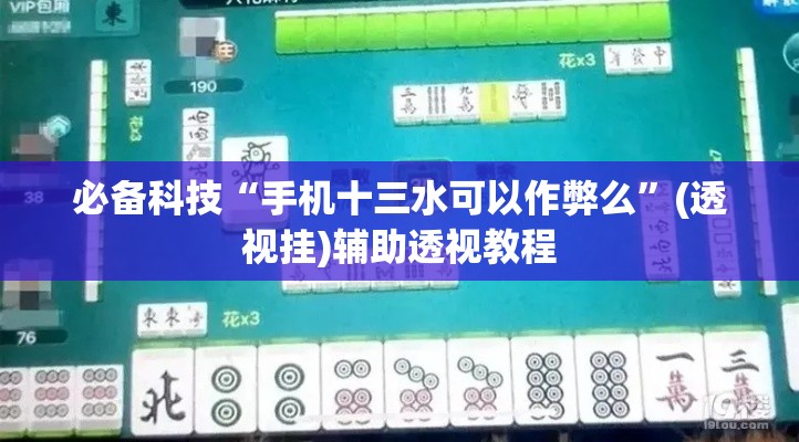 必备科技“手机十三水可以作弊么”(透视挂)辅助透视教程