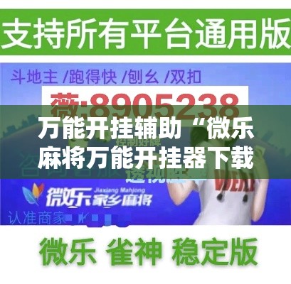 万能开挂辅助“微乐麻将万能开挂器下载”透视开挂辅助教程
