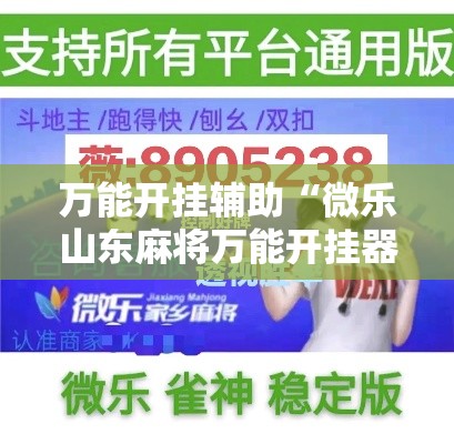 万能开挂辅助“微乐山东麻将万能开挂器”科技辅助神器手机版教程