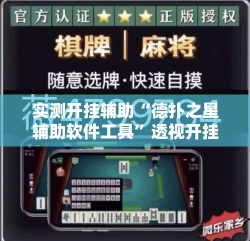 实测开挂辅助“德扑之星辅助软件工具”透视开挂辅助教程