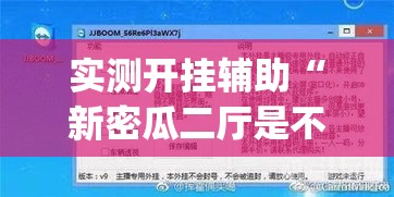 实测开挂辅助“新密瓜二厅是不是可以开挂”(透视挂)辅助透视教程