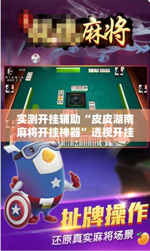 实测开挂辅助“皮皮湖南麻将开挂神器”透视开挂辅助教程