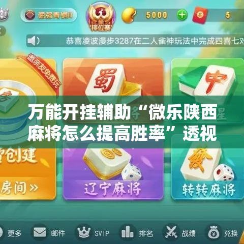 万能开挂辅助“微乐陕西麻将怎么提高胜率”透视开挂辅助教程