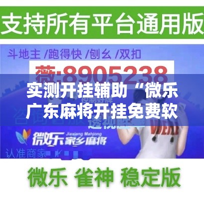 实测开挂辅助“微乐广东麻将开挂免费软件”科技辅助神器手机版教程