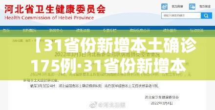【31省份新增本土确诊175例·31省份新增本土病例94例】 【31省份新增本土确诊175例·31省份新增本土病例94例】