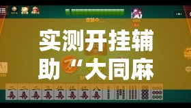 实测开挂辅助“大同麻将真的有挂吗”透视开挂辅助教程