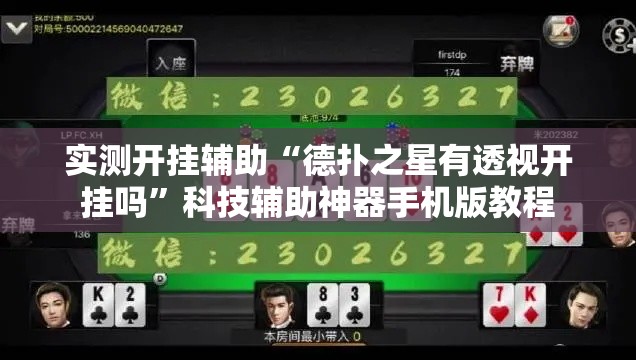 实测开挂辅助“德扑之星有透视开挂吗”科技辅助神器手机版教程