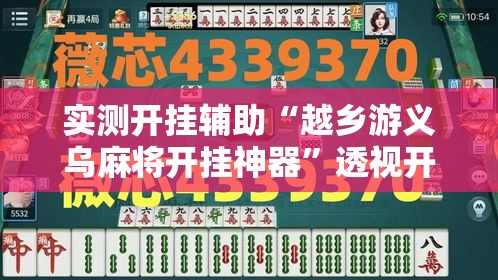 实测开挂辅助“越乡游义乌麻将开挂神器”透视开挂辅助教程