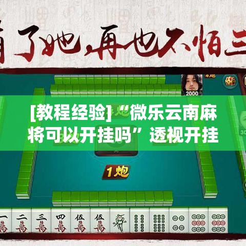 [教程经验]“微乐云南麻将可以开挂吗”透视开挂辅助教程