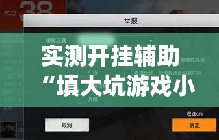 实测开挂辅助“填大坑游戏小程序确实可以开挂”(透视挂)辅助透视教程