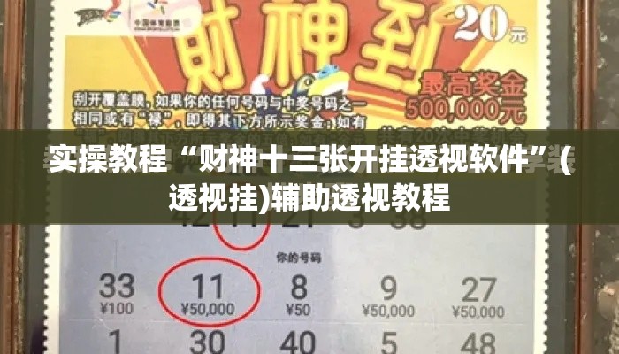 实操教程“财神十三张开挂透视软件	”(透视挂)辅助透视教程