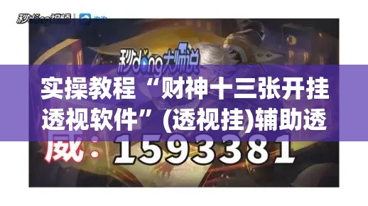 实操教程“财神十三张开挂透视软件”(透视挂)辅助透视教程