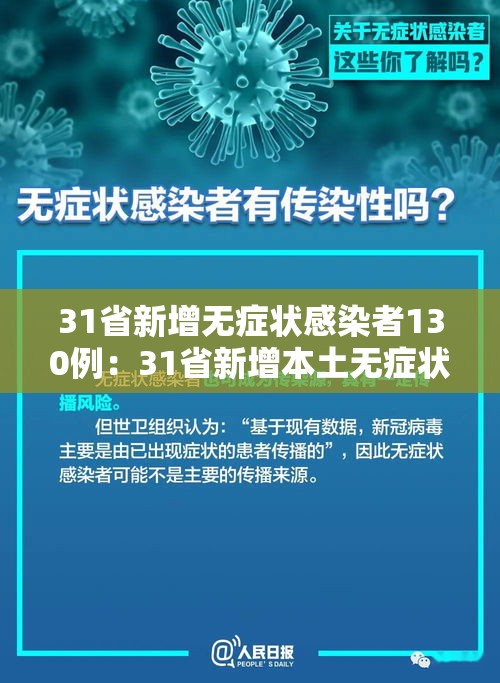 31省新增无症状感染者130例:31省新增本土无症状感染者2例 31省新增无症状感染者130例:31省新增本土无症状感染者2例