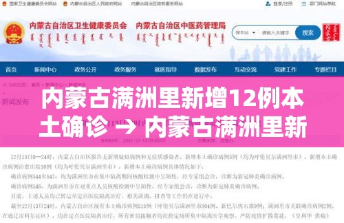 内蒙古满洲里新增12例本土确诊 → 内蒙古满洲里新增12例本土确诊病例多少 内蒙古满洲里新增12例本土确诊 → 内蒙古满洲里新增12例本土确诊病例多少