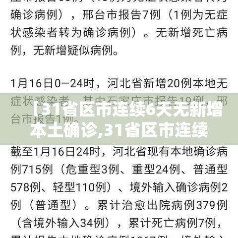 【31省区市连续6天无新增本土确诊,31省区市连续5天本土无新增】 【31省区市连续6天无新增本土确诊,31省区市连续5天本土无新增】