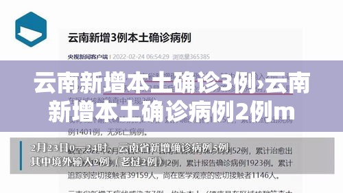 云南新增本土确诊3例›云南新增本土确诊病例2例m 云南新增本土确诊3例›云南新增本土确诊病例2例m