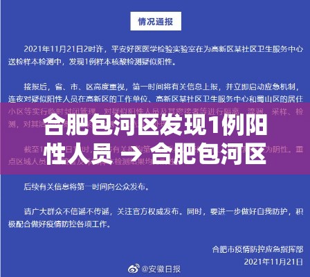 合肥包河区发现1例阳性人员 → 合肥包河区确诊了吗