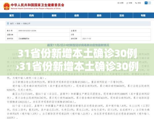 31省份新增本土确诊30例›31省份新增本土确诊30例?