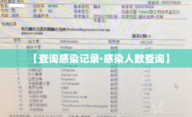 【查询感染记录·感染人数查询】