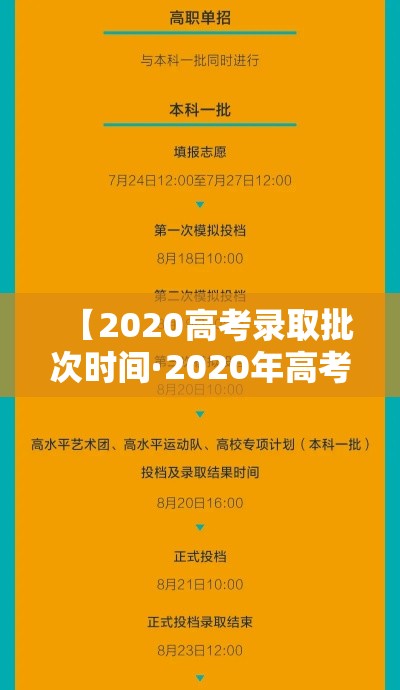 【2020高考录取批次时间·2020年高考批次线什么时间公布】 【2020高考录取批次时间·2020年高考批次线什么时间公布】