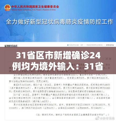 31省区市新增确诊24例均为境外输入:31省区市新增13例确诊均为境外输入 31省区市新增确诊24例均为境外输入:31省区市新增13例确诊均为境外输入
