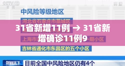 31省新增11例 → 31省新增确诊11例9