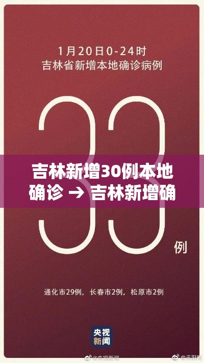 吉林新增30例本地确诊 → 吉林新增确诊12例行程 吉林新增30例本地确诊 → 吉林新增确诊12例行程