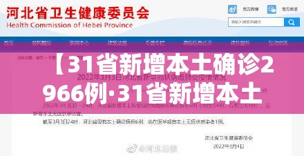 【31省新增本土确诊2966例·31省新增本土确诊93例】 【31省新增本土确诊2966例·31省新增本土确诊93例】