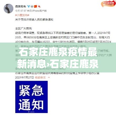 石家庄鹿泉疫情最新消息›石家庄鹿泉区最新新闻