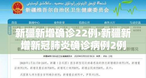 新疆新增确诊22例›新疆新增新冠肺炎确诊病例2例
