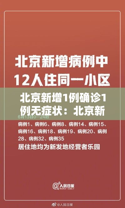 北京新增1例确诊1例无症状：北京新增1例确诊1例无症状病例