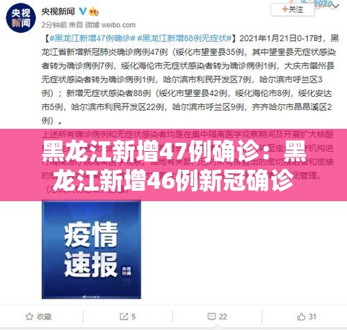 黑龙江新增47例确诊：黑龙江新增46例新冠确诊