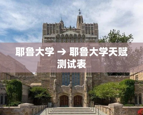 耶鲁大学 → 耶鲁大学天赋测试表