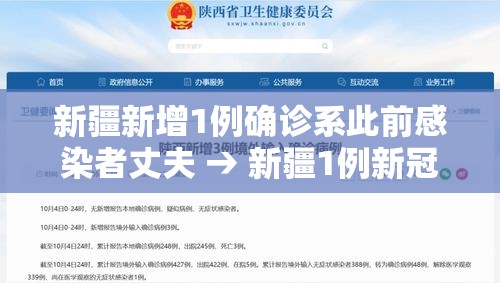新疆新增1例确诊系此前感染者丈夫 → 新疆1例新冠 新疆新增1例确诊系此前感染者丈夫 → 新疆1例新冠