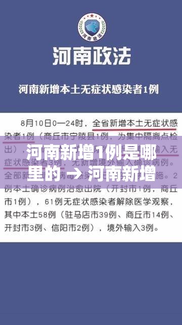 河南新增1例是哪里的 → 河南新增1例是哪里的病例