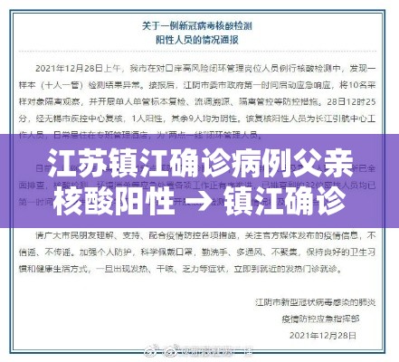 江苏镇江确诊病例父亲核酸阳性 → 镇江确诊父亲轨迹 江苏镇江确诊病例父亲核酸阳性 → 镇江确诊父亲轨迹