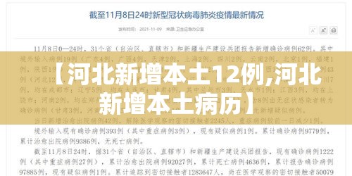 【河北新增本土12例,河北新增本土病历】 【河北新增本土12例,河北新增本土病历】