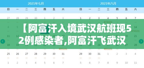 【阿富汗入境武汉航班现52例感染者,阿富汗飞武汉多长时间】